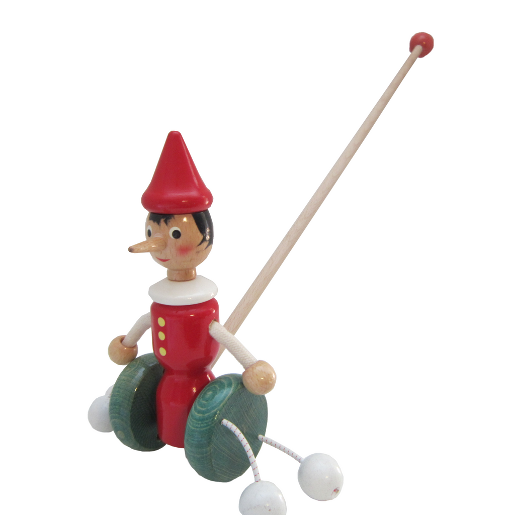 Pinocchio Push Toy with Wheels