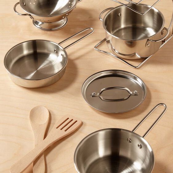 Stainless Steel Pots & Pans Play Set