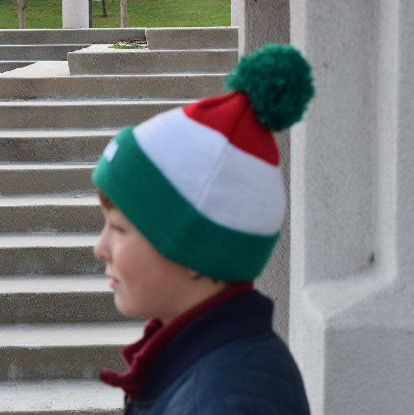 Tricolor Knit Hat (in infant, youth, and adult sizes)