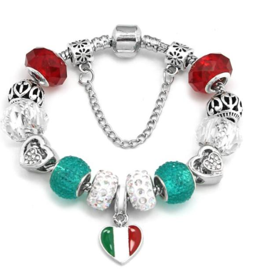 Trendy Beaded Bracelet in Italian Colors!