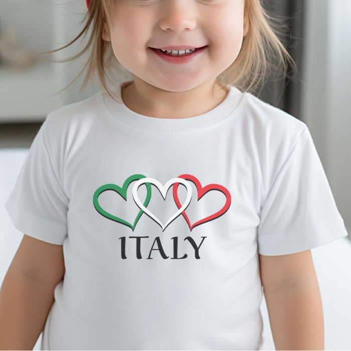 ITALY - Three Hearts T-shirt - Toddler