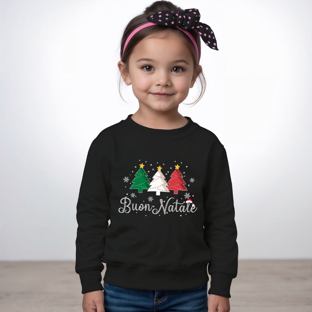 Tri Colored Xmas Trees -Toddler Long Sleeve Tee-Shirt