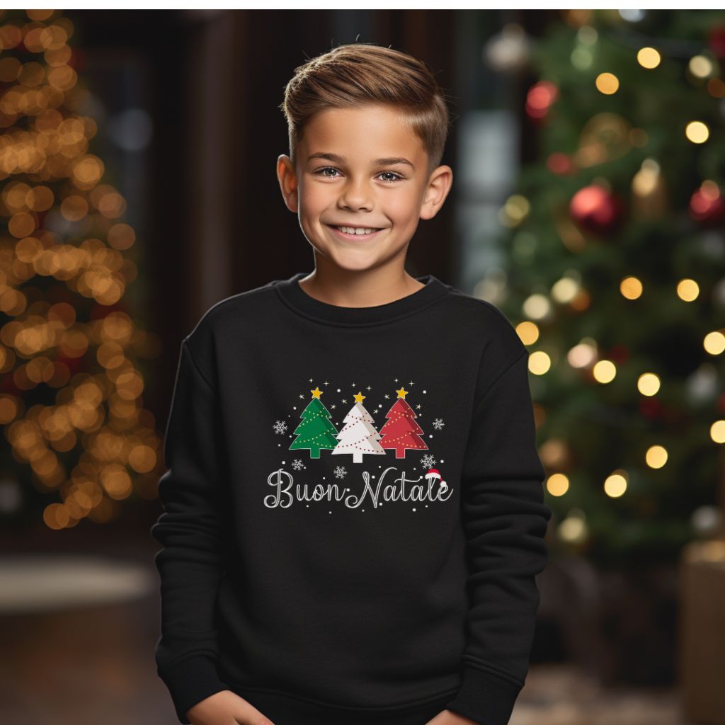 Tri Colored Christmas Trees - Youth Sweatshirt