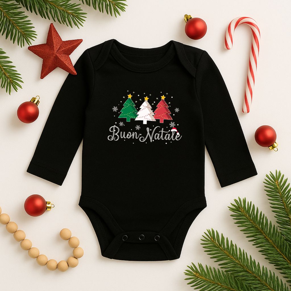 Tri Colored Christmas Trees - Infant onesie