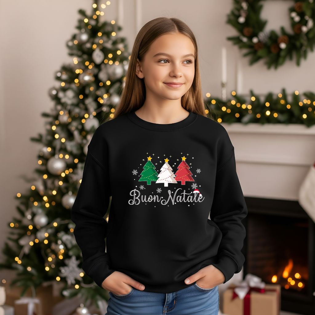 Tri Colored Christmas Trees - Youth Sweatshirt
