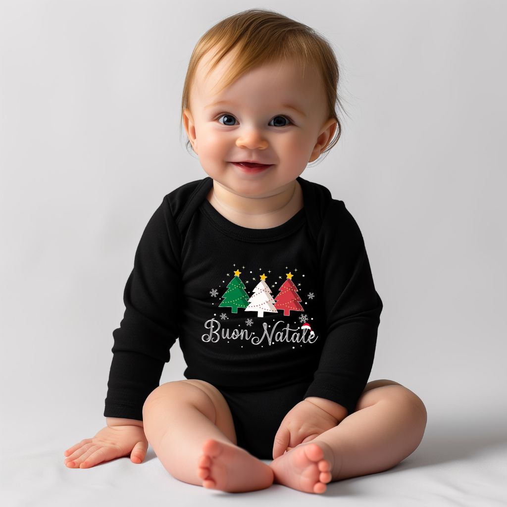 Tri Colored Christmas Trees - Infant onesie