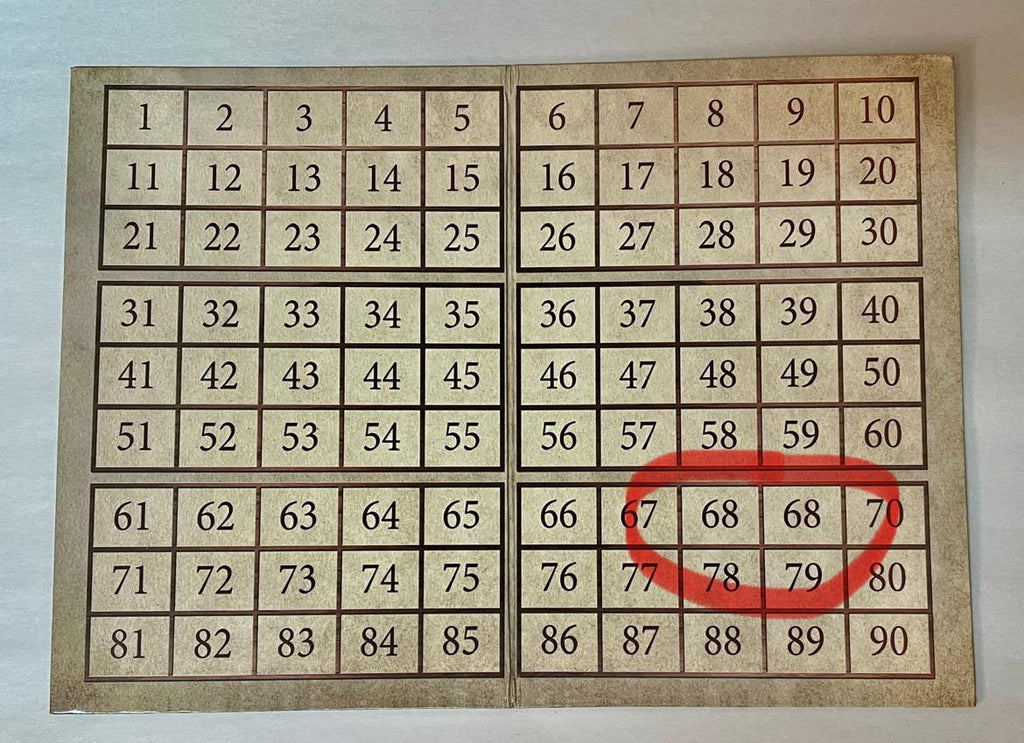 Tombola Game (Clearance Sale -- Error on main board, please read description)