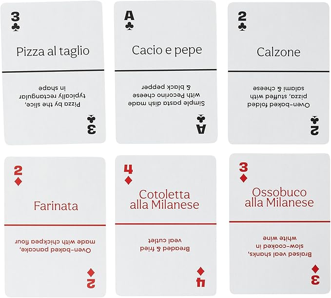 Italian Food Playing Cards