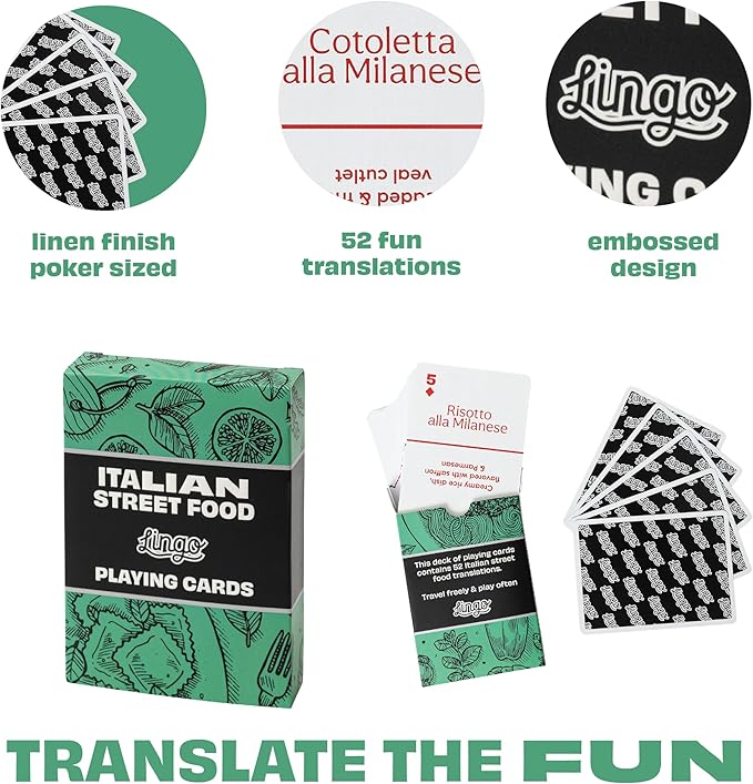 Italian Food Playing Cards