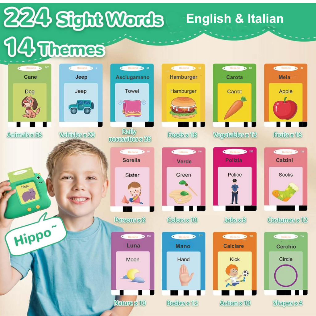 Bilingual Italian-English Talking Flashcards