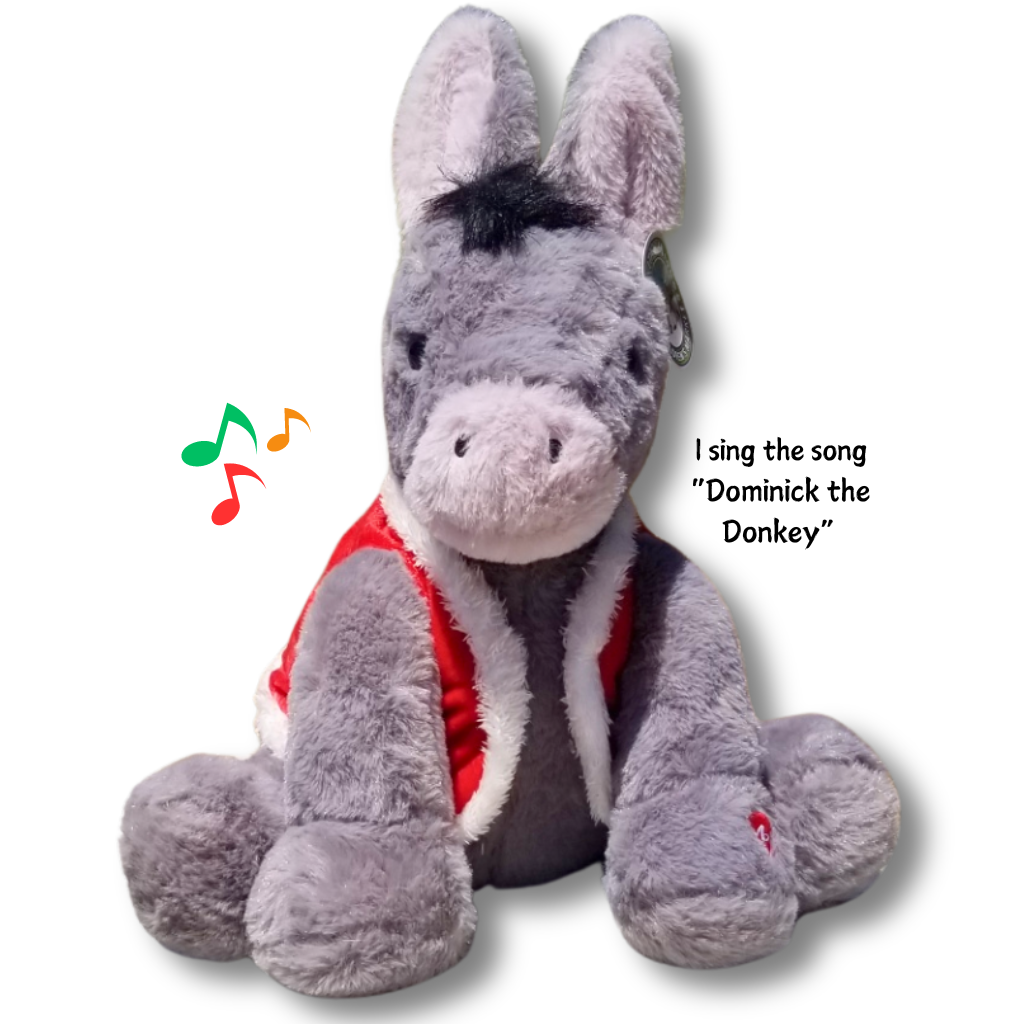 Dominick's Dominick the Donkey Plush Toy | Italian Christmas Musical Donkey ...
