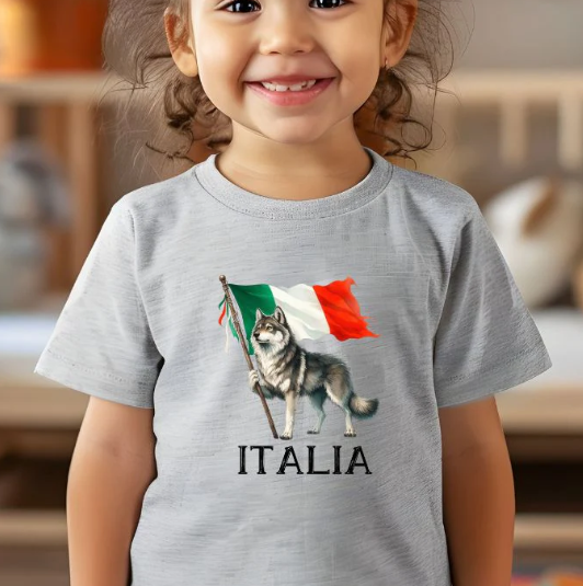 Italian Wolf and Flag Toddler T-shirt