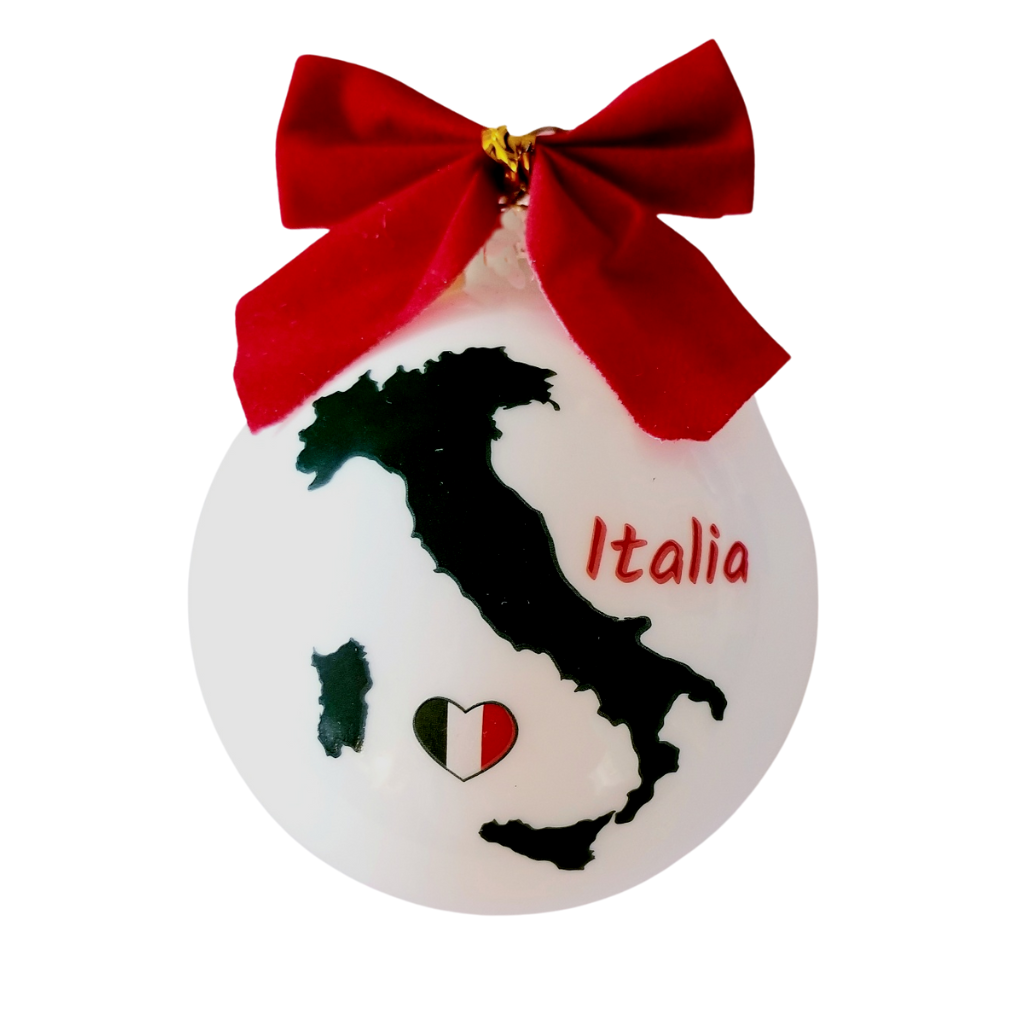 Italy ornament with red veveteen bow