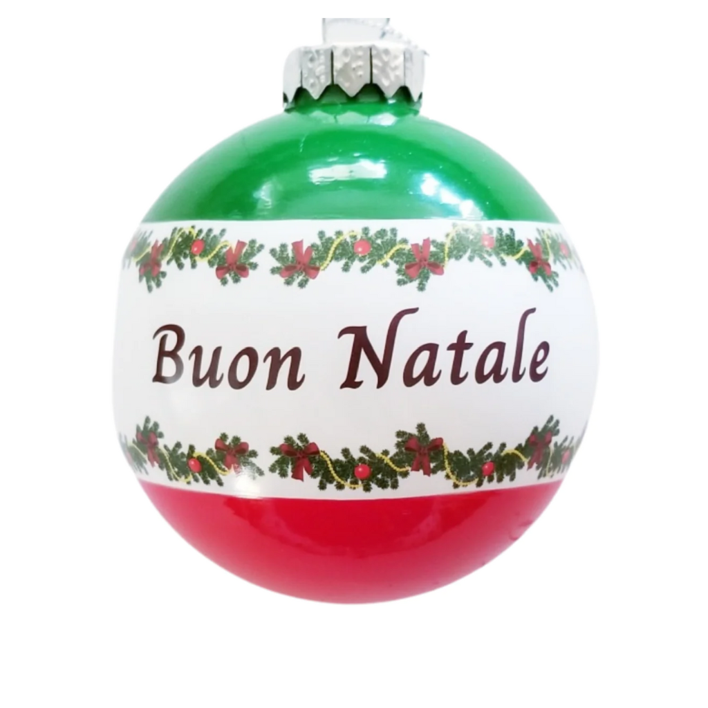 Tri- Colored Buon Natale Ornament