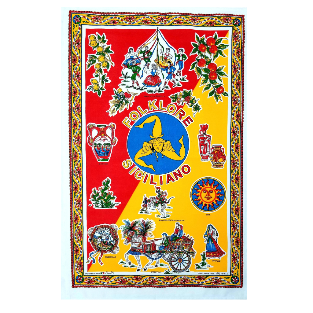 MADE in ITALY - Tea Towel - Folklore Siciliano