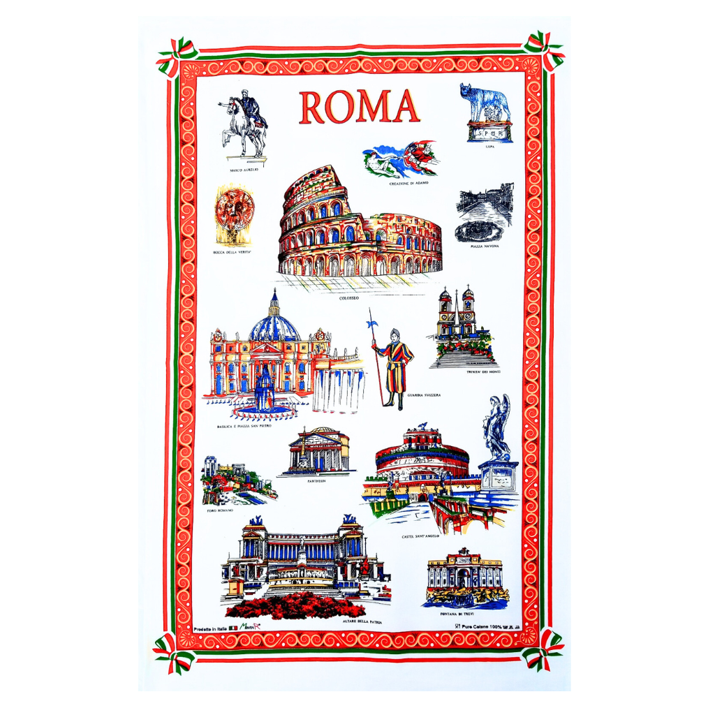 MADE IN ITALY - Tea Towel - Monuments or Rome