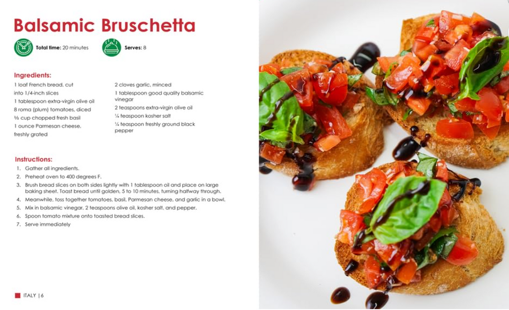 ITALY, Recipes, Flavors & Traditions -Kid's in the Kitchen-For ages 9+