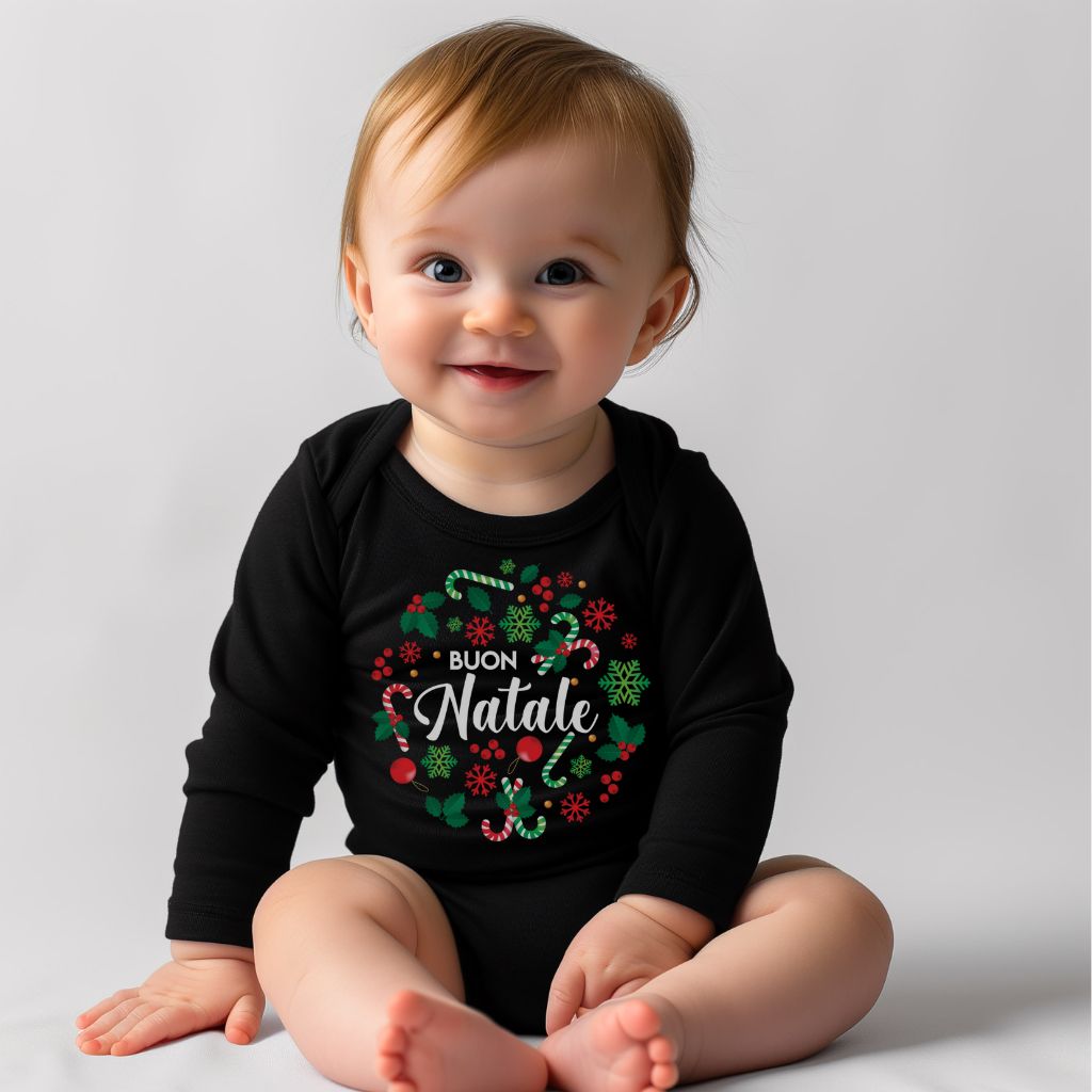 Buon Natale Wreath - Infant onesie