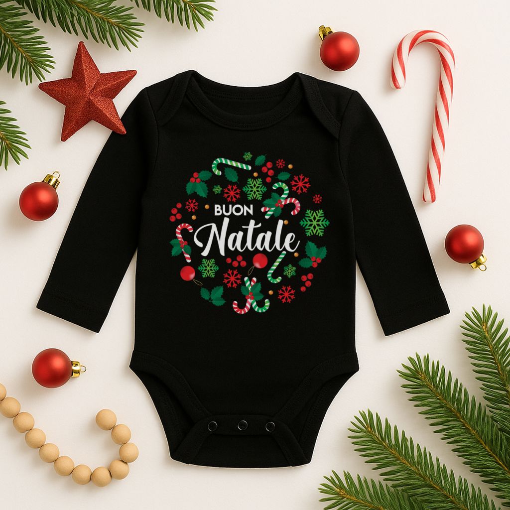 Buon Natale Wreath - Infant onesie
