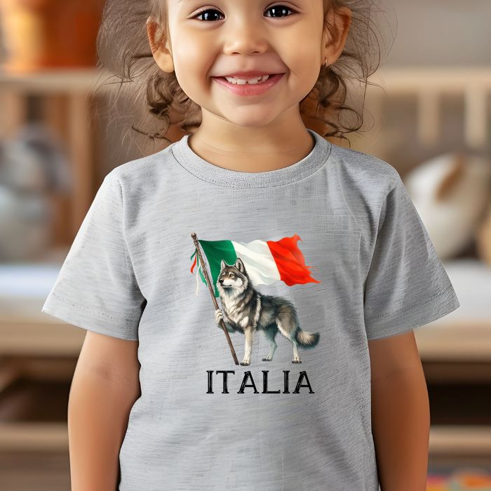 Italian Wolf and Flag Toddler T-shirt