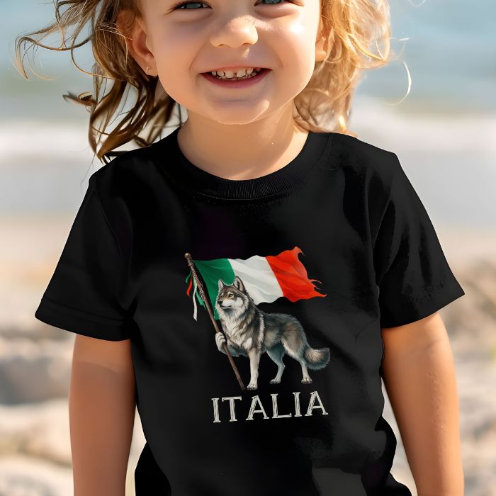 Italian Wolf and Flag Toddler T-shirt