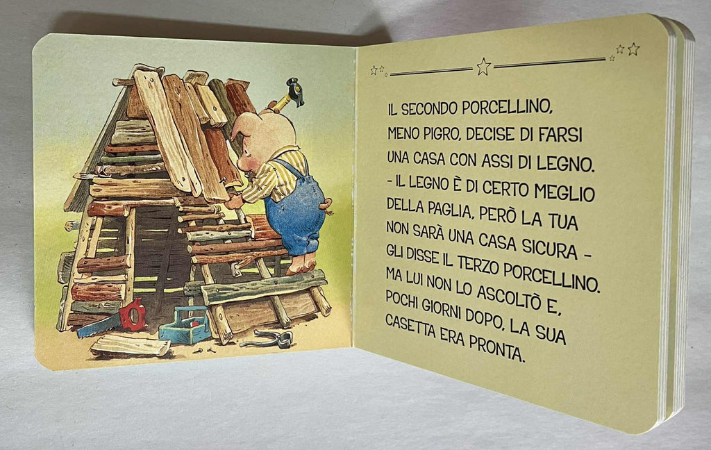 Tre Porcellini (Three Little Pigs) Mini Board Book  Clearance (Please read Description)