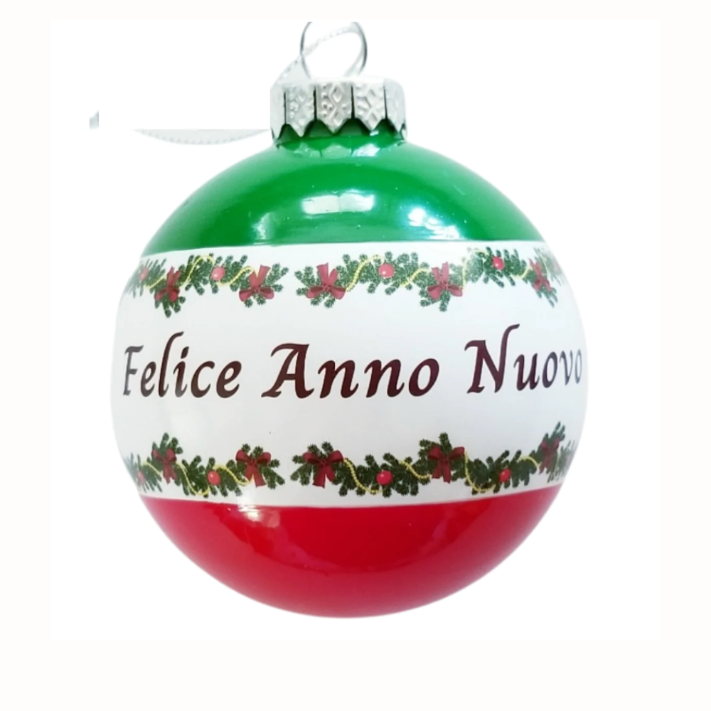 Tri- Colored Buon Natale Ornament