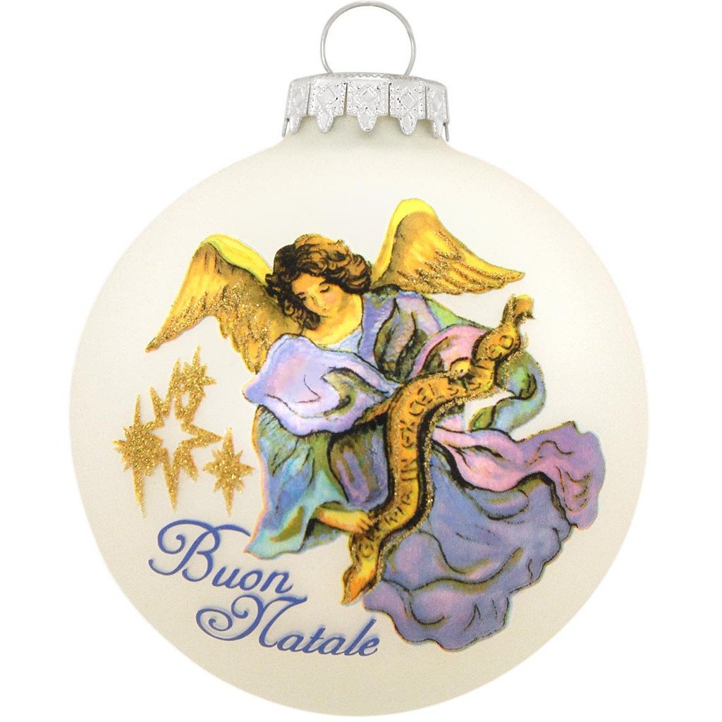 Christmas Angel Glass Ball Ornament