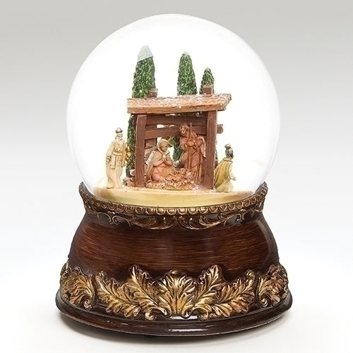 Woodtone Musical Nativity Dome plays "We Three Kings" #59016