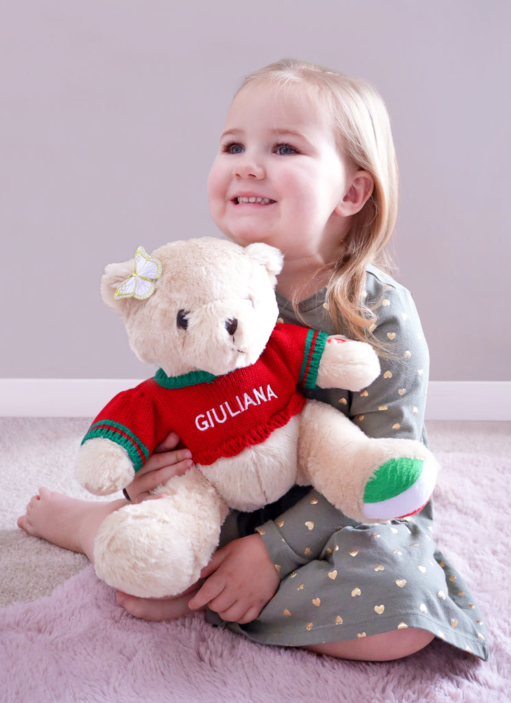 Giuliana the Italian Speaking Bear - Buona Pasqua ribbon avail
