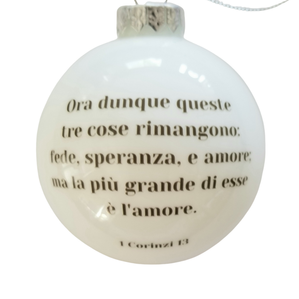 Fede, Esperanza, Amore (Peace, Hope, Love) Ornament