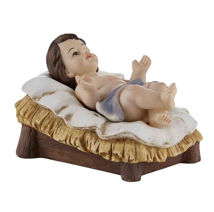 Two-Piece Christ Child in Manger - with drawstring bag