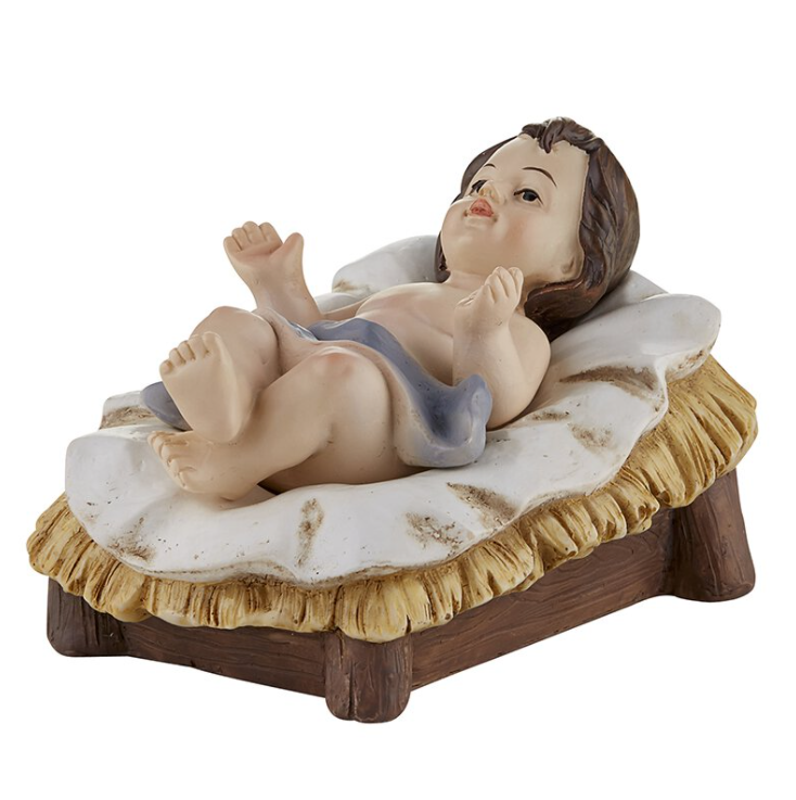 Two-Piece Christ Child in Manger - with drawstring bag