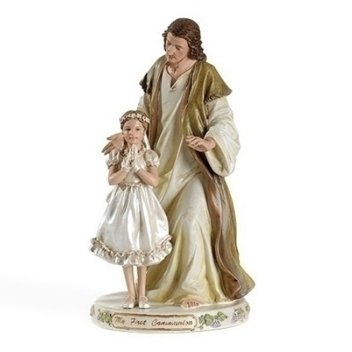 Jesus with young girl figurine (Holy Communion) Not musical #47744