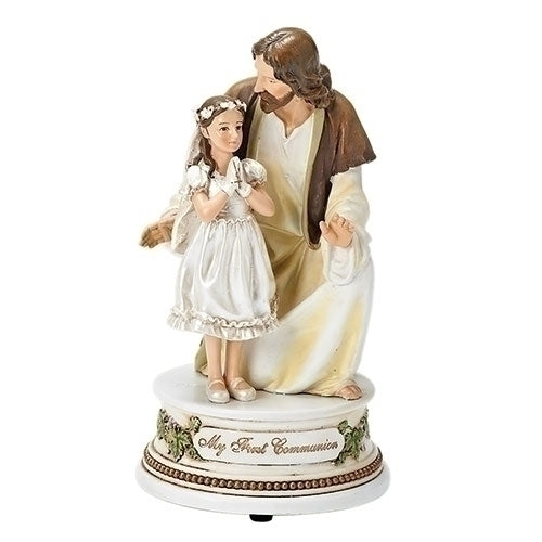 Jesus with Praying Girl (Holy Communion)-Musical -Plays "The Lords Prayer" #62309