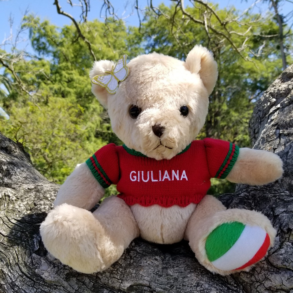 Giuliana the Italian Speaking Bear - Buona Pasqua ribbon avail