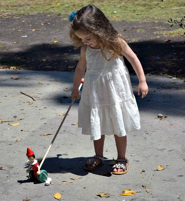 Pinocchio Push Toy with Wheels