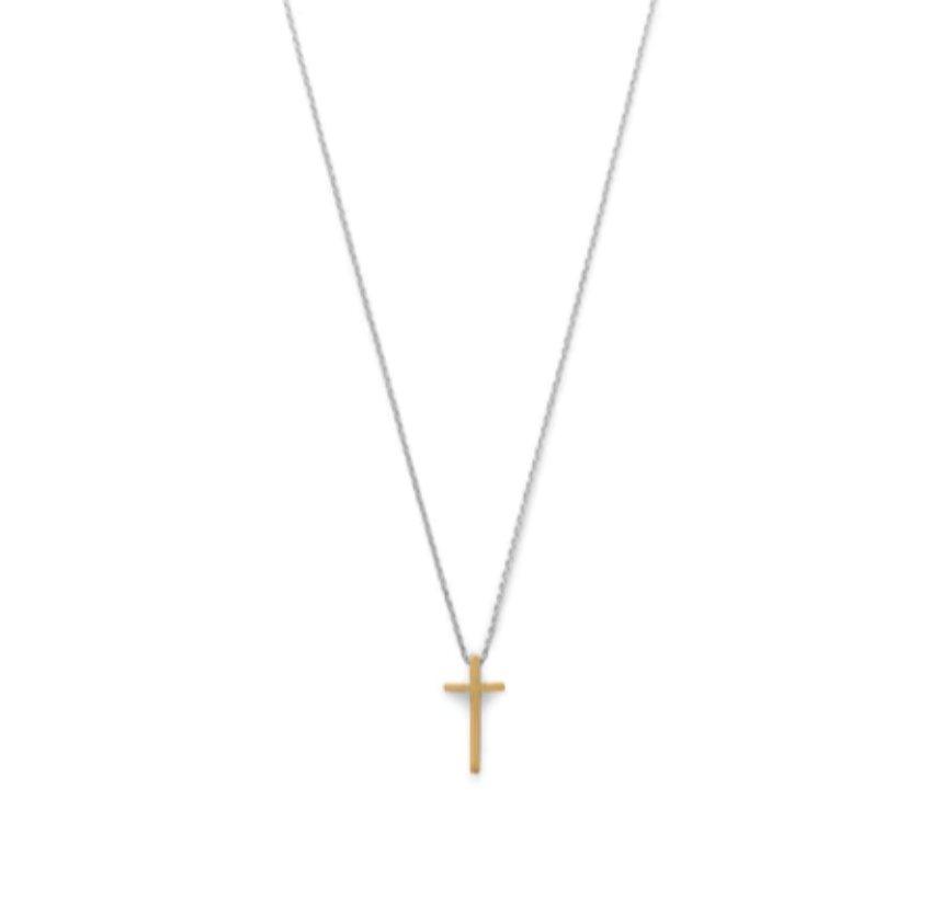 Mini Cross Necklace in Gold or Silver Online | Misuzi