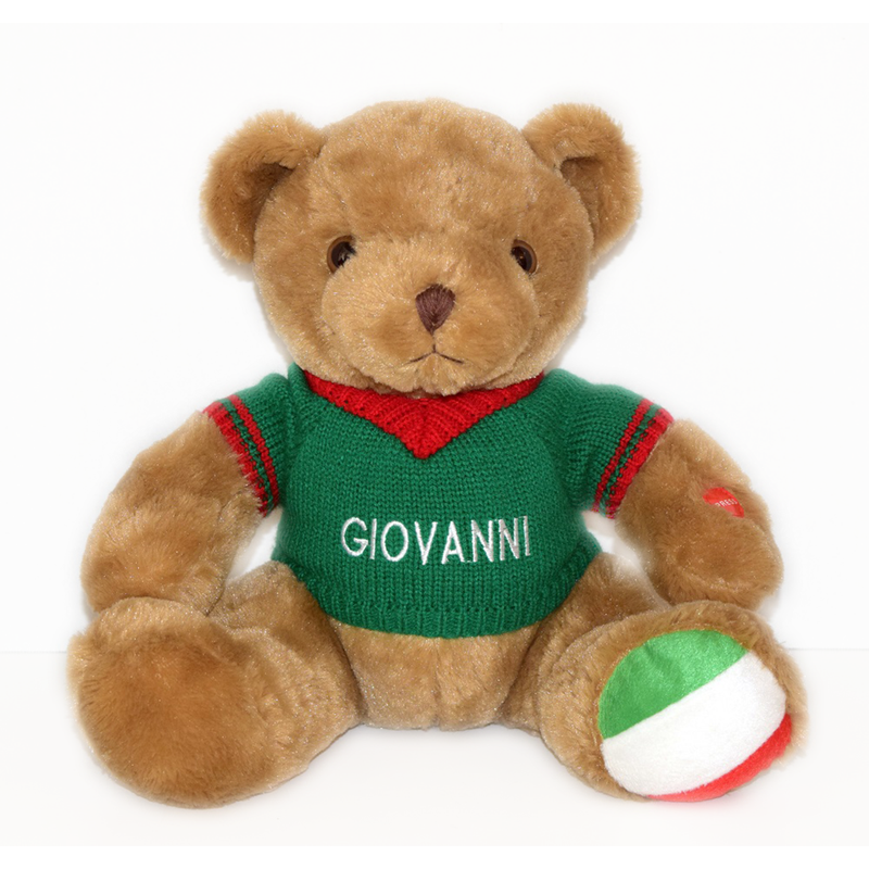 Giovanni Italian Talking Plush Bear | Italian Language Toy for