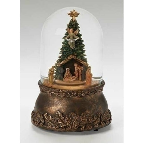 Fontanini Musical Nativity Rotating Wind Up Dome  #66099